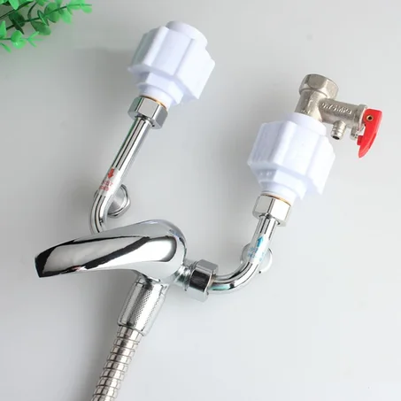 هيموبلو 4 قطع من صمامات سخان المياه بدون خزان، ملحقات سخان المياه، ملحقات جهاز الحائط الكهربائي، ملحقات لسخان المياه براس نحاسي، معدات بيضاء