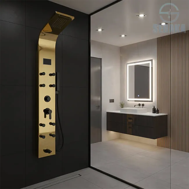 🚿 عرض فاخر: شاور بانيل ذهبي 5×1 بشاشة ديجيتال – تصميم ملكي 👑