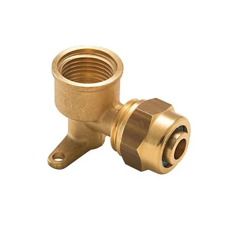 🔩 كوع تثبيت جداري نحاسي (Coude Applique) – تركيب احترافي وثابت!