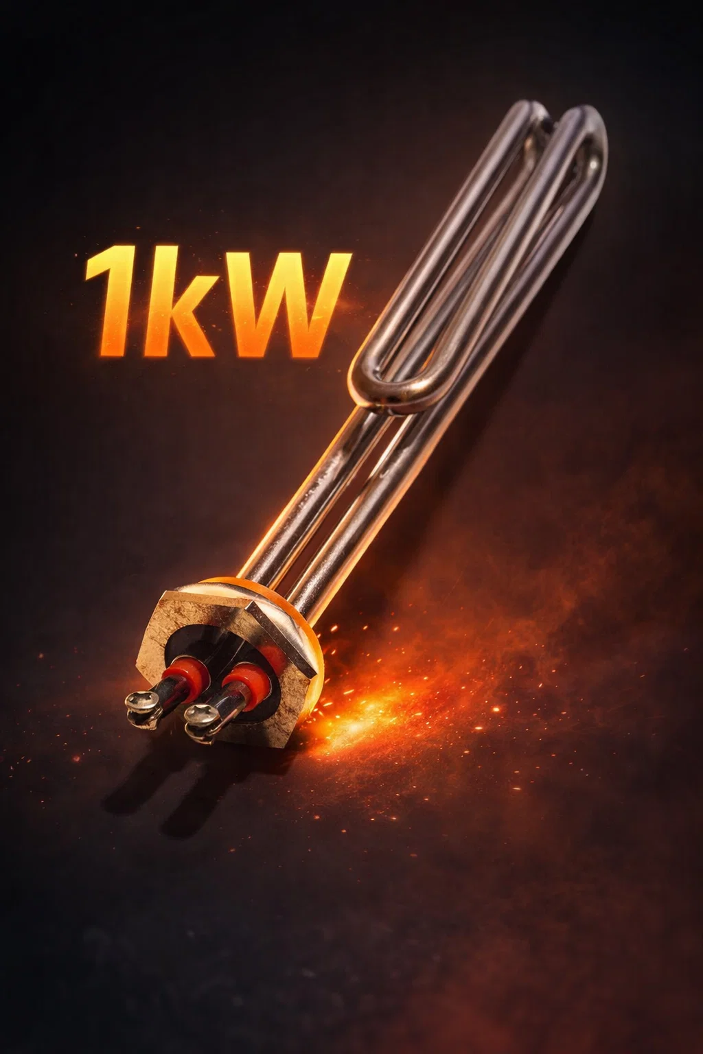 عنصر تسخين الماء مع/بدون فتحة مسبار BSP DN25/1 بوصة 32 مم ملولب 220 فولت 1 كيلو واط/2 كيلو واط/3 كيلو واط/4 كيلو واط/6 كيلو واط أنبوب 304SS أنيق (اللون: 2 كيلو واط بدون مسبار)