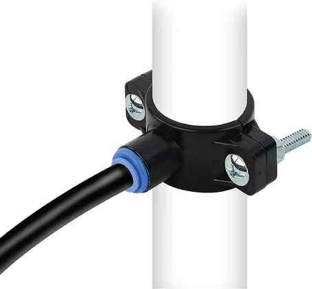 مشبك تثبيت أنبوب مع مخرج ماء (Pipe Clamp Connector) 💧🔧