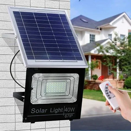 🔥💡 كشاف شمسي 40W – حل اقتصادي وعملي للإنارة اليومية!