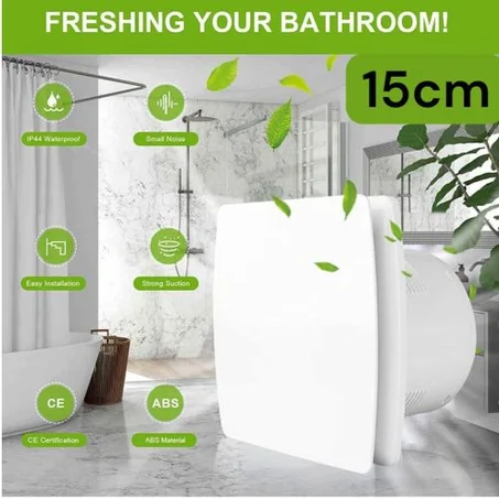 🌬️💡 مروحة شفط هواء احترافية 150mm – قوية وهادئة!