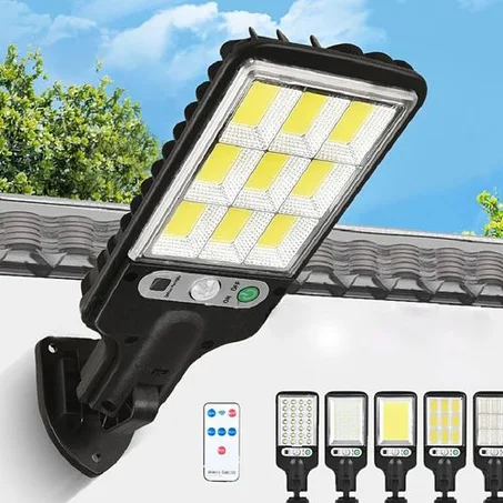 🔥💡 كشاف شمسي LED 120W مع حساس الحركة + ريموت – إنارة ذكية وقوية!