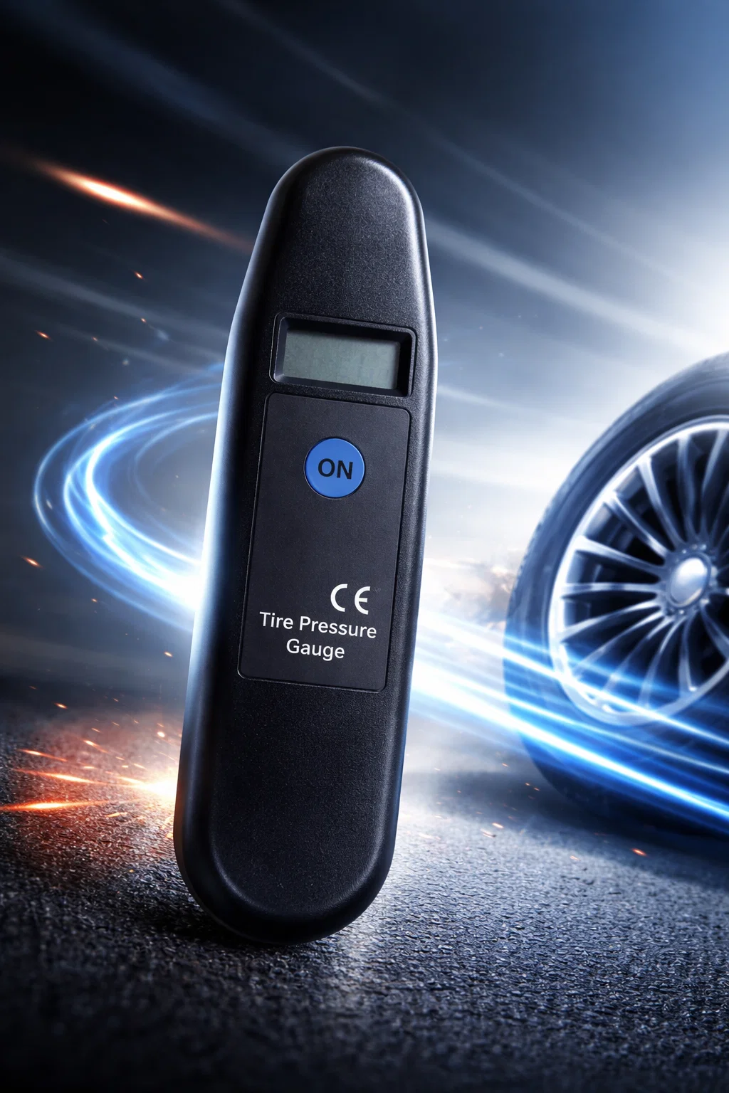 🚗 جهاز قياس ضغط إطارات السيارة الرقمي