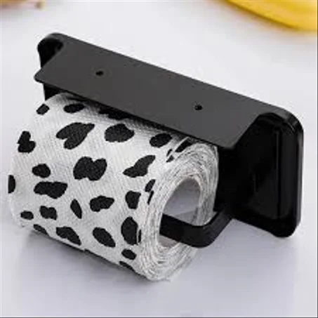 وراقة حائطية اسود استانلس حامل مناديل برف لمختلف الأغراض Paper Holder ULTRA Black