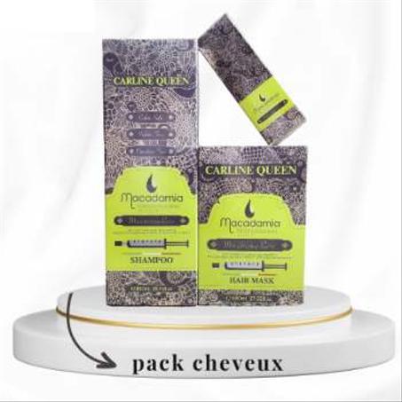 Pack Carline Queen Macadamia Shampooing 850ml + Masque 850ml + Sérum 50ml