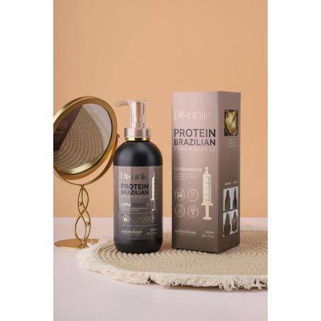 Disunie Après-shampoing formulé avec des protéines brésiliennes, des vitamines B3, B5, B6 et de l'huile d'argan