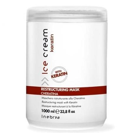 Inebrya Ice Cream Restructuring Mask with Keratin 1000ml & Inebrya Ice Cream Restructuring Mask with Keratin 1000ml sans sulfate)