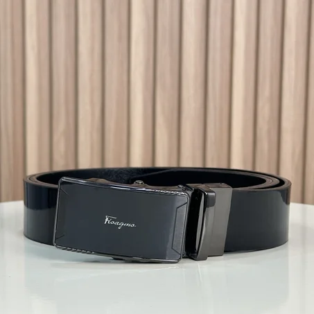 Ceinture en cuir pour homme à boucle automatique