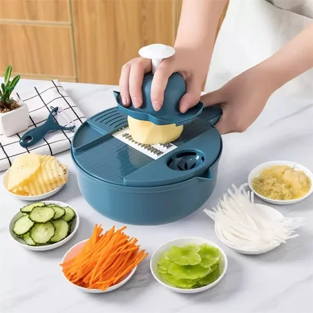 Picadora de verduras rallador de corte de patatas y zanahorias rallador multifunción manual utensilios de cocina