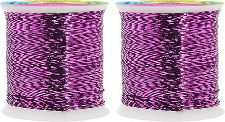 Mandala Crafts Juego de hilos de bordar metálicos morados, hilo metálico morado para máquina de coser y costura decorativa a mano, 218 yardas 656.2 ft hilo morado para trabajo de agujas de bo