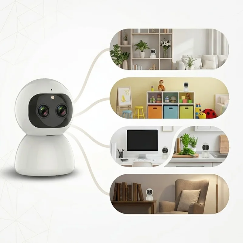 عرض التوفير: 2 كاميرا مراقبة واي فاي ذكية 360° Full HD 🏠📹