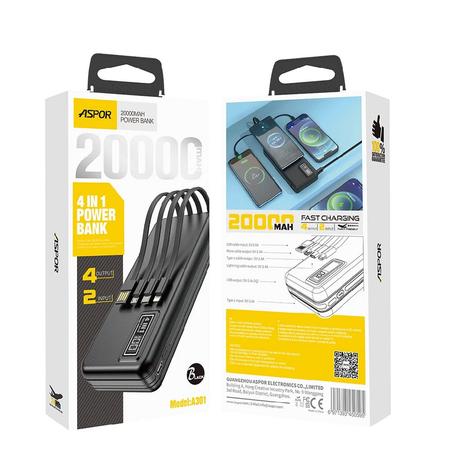 Aspor power bank (A301) 20000 mAh