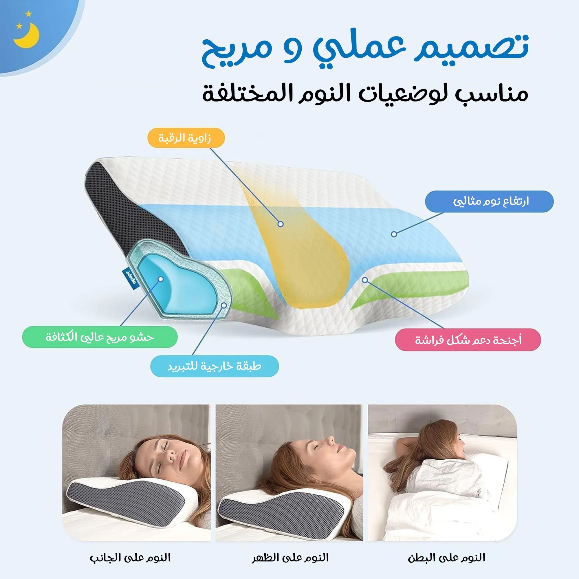 وسادة طبية للنوم بدون آلام