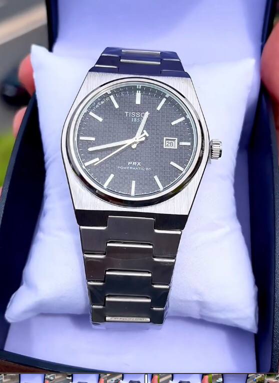 ⏱️ الأناقة السويسرية في معصمك – Tissot PRX Powermatic 80 باللون