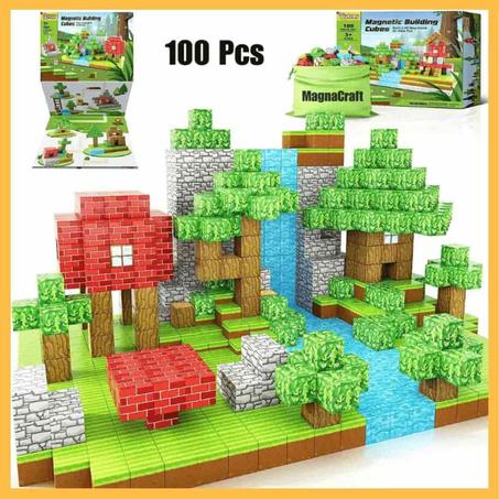 فجّر خيال أطفالك 🔥 ويا المكعبات المغناطيسية ماينكرافت 🧲 متعة تعليمية تخبل 😍 التوصيل مجاني ✅