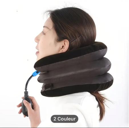 Oreiller cervical gonflable portable