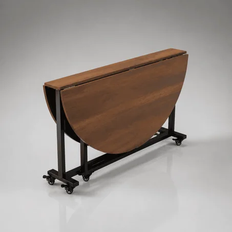 Table Ronde Pliable et Extensible 3-en-1