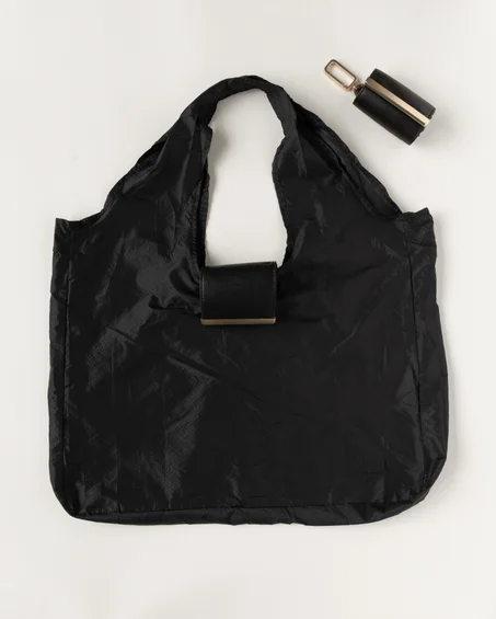 Tote Bag Pliable avec Étui en Cuir