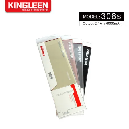 2.1A Output 6000mAh Fashion Aluminium Portable Mobile Phone Power Bank