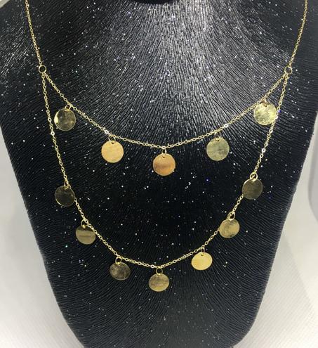 سلسلة مزدوجة من الدهب عيار 18 دات موضة وأناقة عصرية