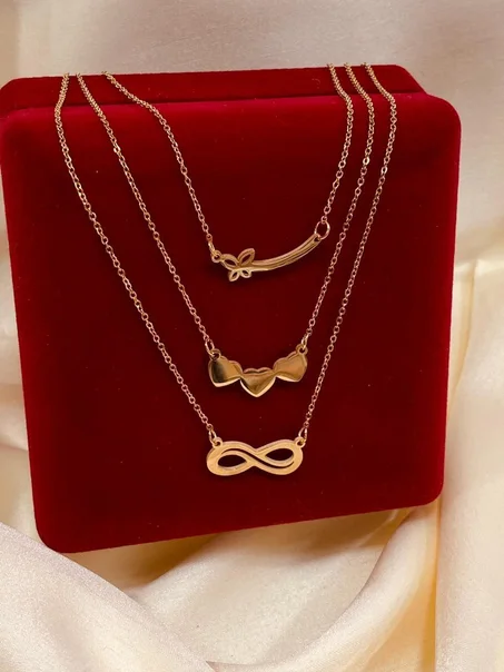 طاقم مكون من ثلاث سلسلات نسائية عالية الجودة