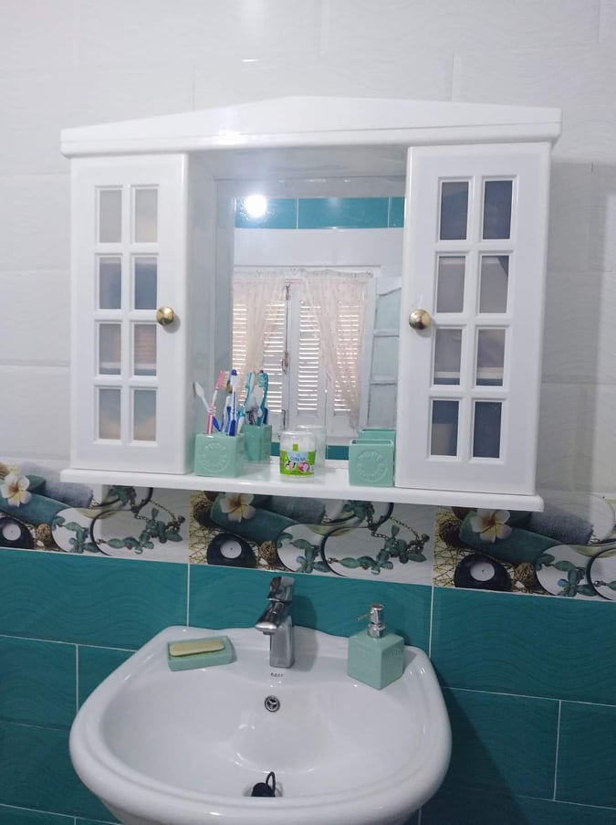 Berlioz Creations MMAUB CORAIL Meuble miroir de salle de bain