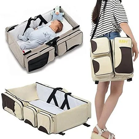 حقيبة و سرير متنقل 2في 1 من اجل طفلك