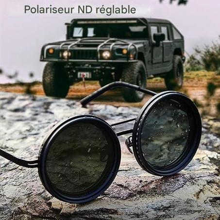 Lunettes de soleil à verres teintés réglables Premium ND9 CT