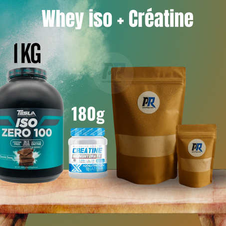 Whey iso 1 kg + Créatine hx 180g