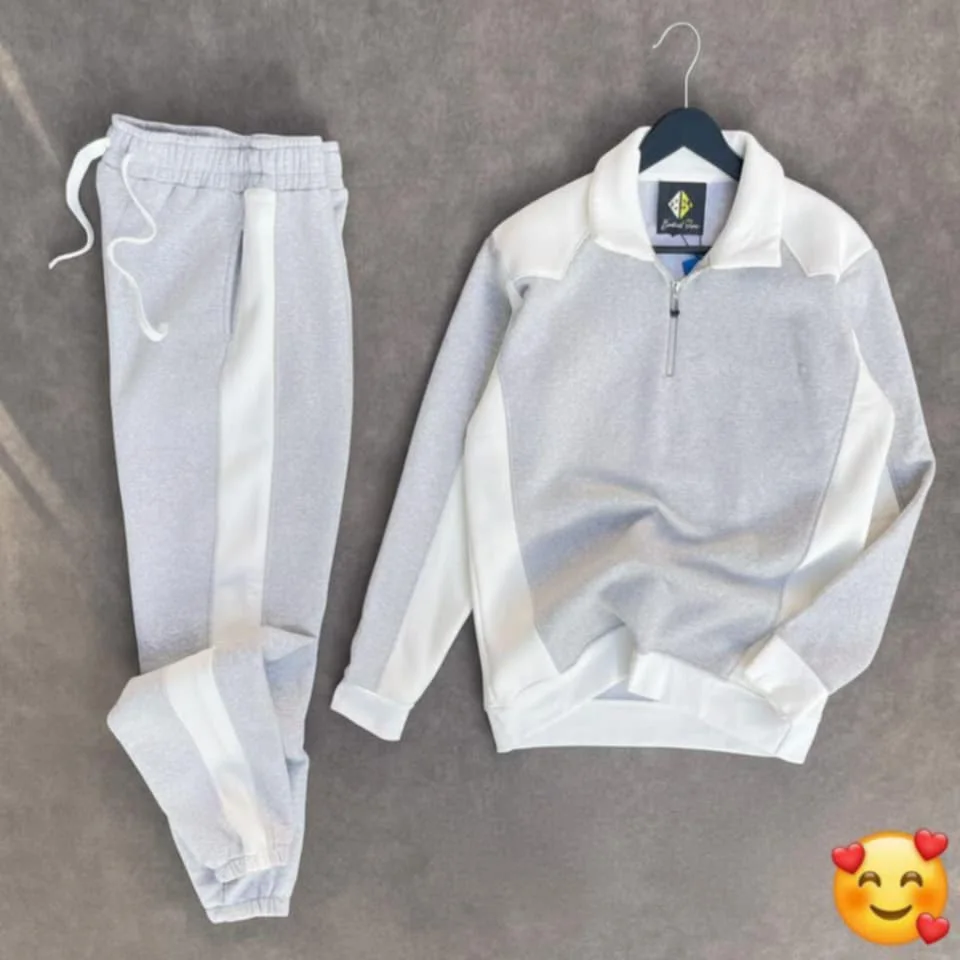 طقم رجالي عصري (2 قطع) - أناقة وراحة يومية مثالية.