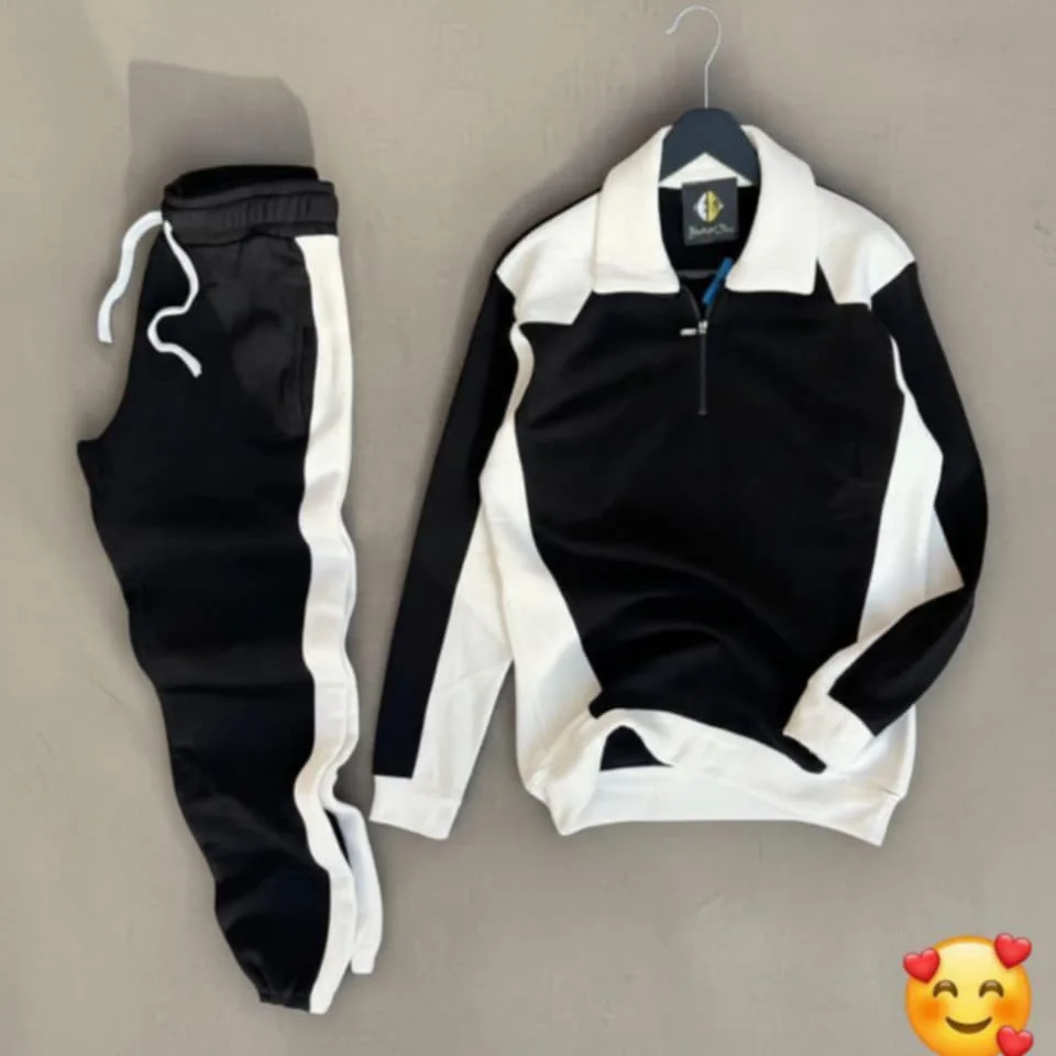 طقم رجالي عصري (2 قطع) - أناقة وراحة يومية مثالية.