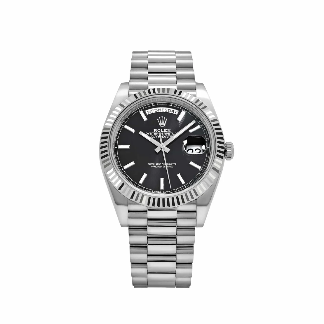 Day-Date 40 228239 White Gold Black Dial