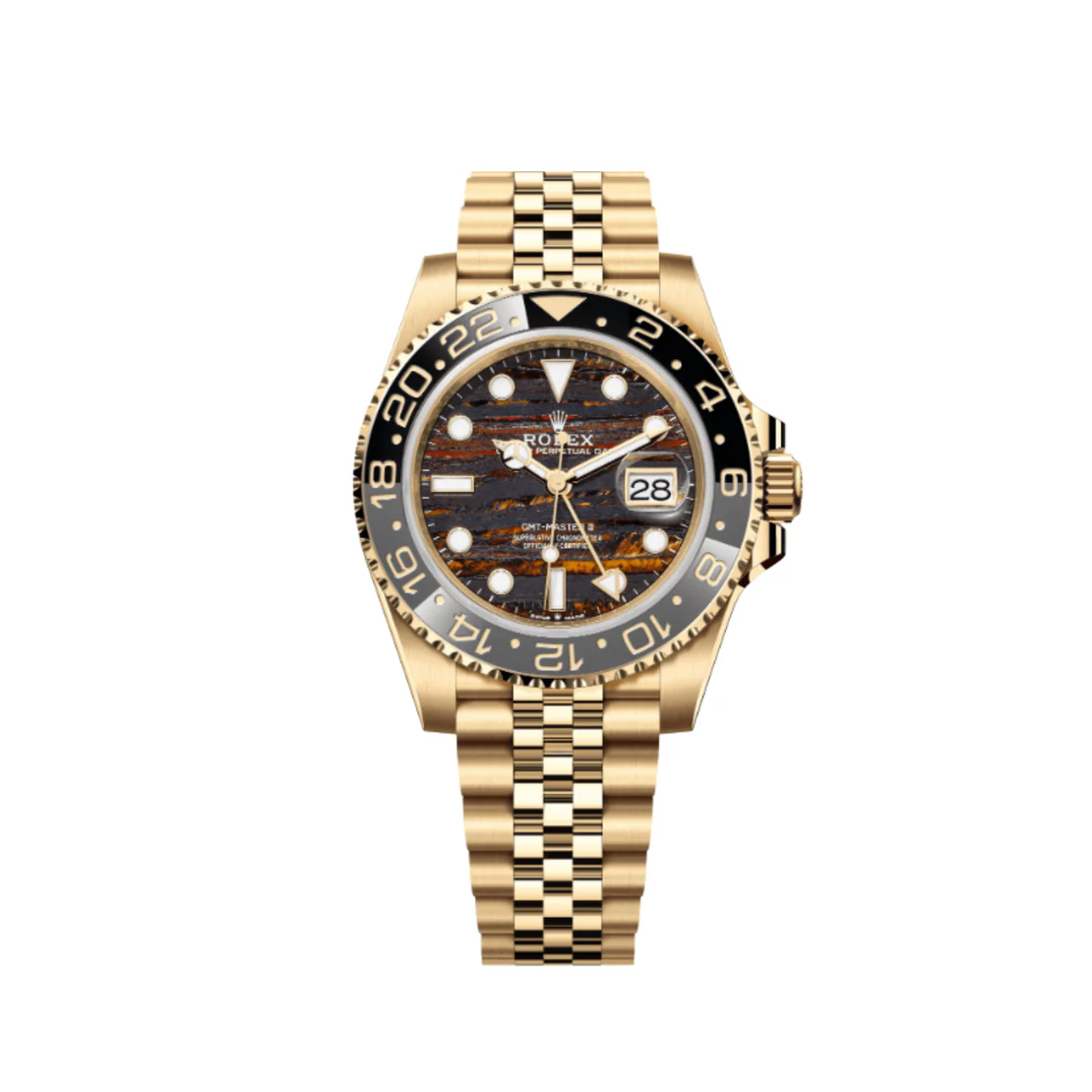 GMT-Master II Yellow Gold Tiger Iron Dial Jubilee