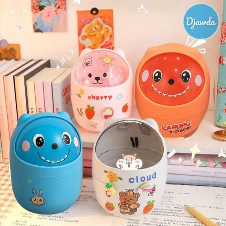 سلة مكتبية بتصميم كرتوني لطيف