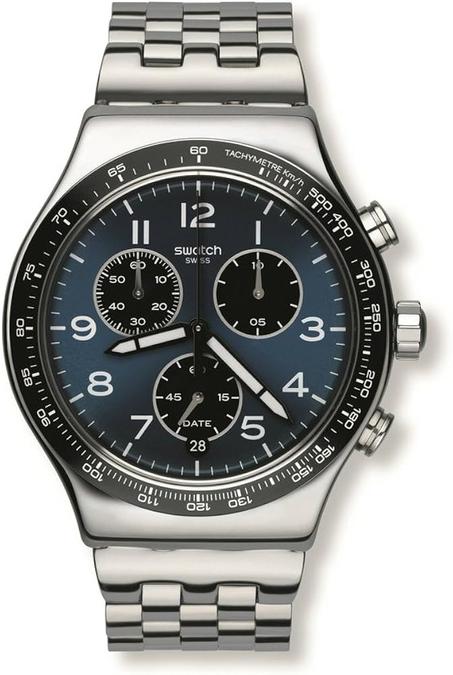 Swatch Irony Montre Homme avec Cadran Bleu