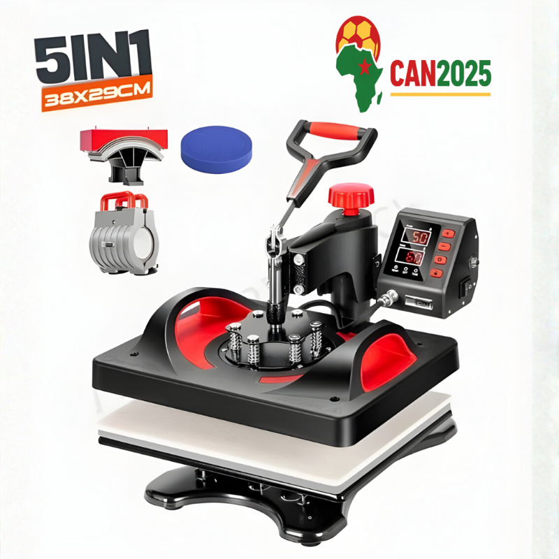 Presse à Chaud 38×29 cm 5 en 1 Multifonctions – FreeSUB P8001