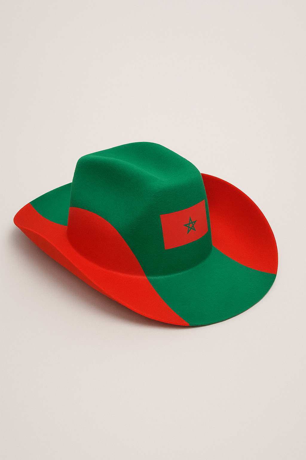 Chapeau Maroc Cowboy – Vert & Rouge