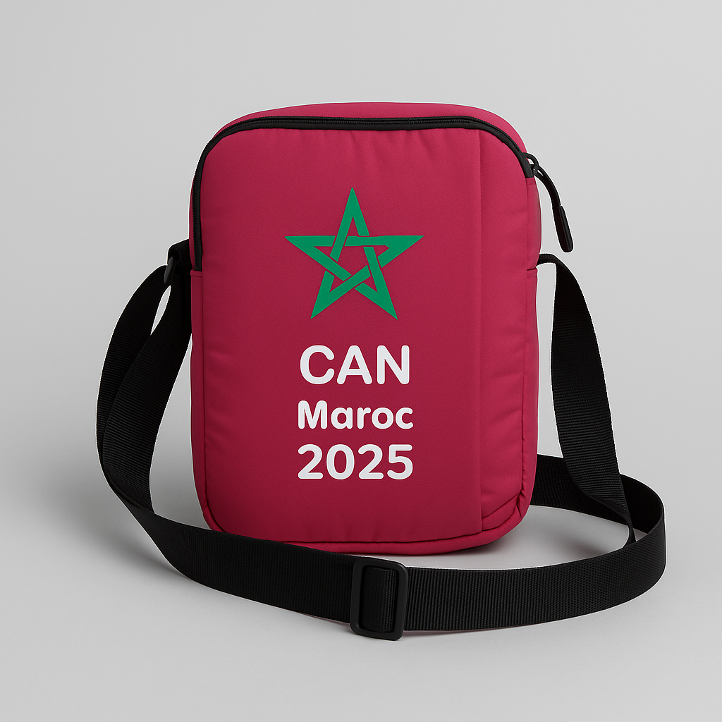 Sac Bandoulière Maroc – Rouge CAN 2025