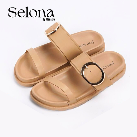 Soly - sandales femme plates et confortables (Biege)