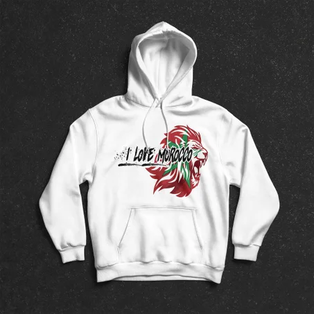 Sweat-shirt à capuche Hoodie Unisexe - I Love Morocco #1