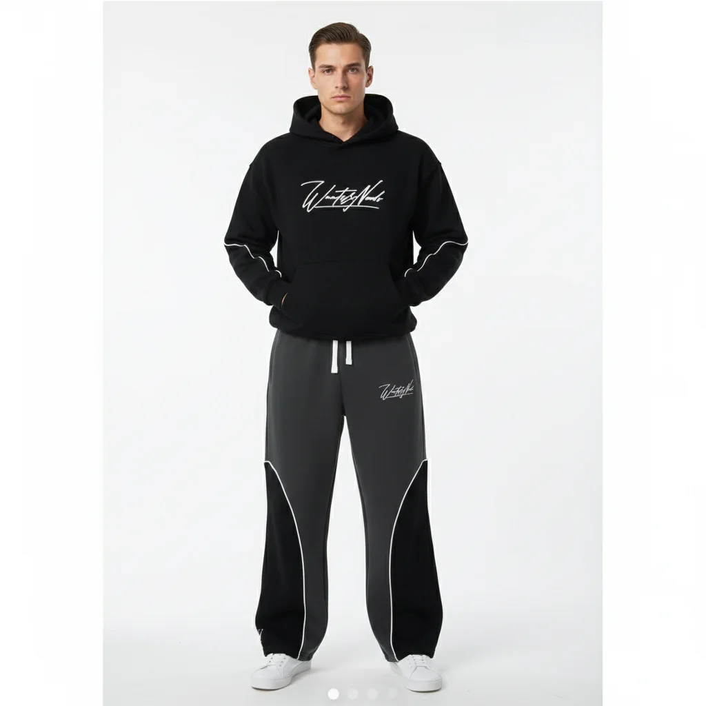 Pantalon de survêtement ample Sweat à capuche Noir