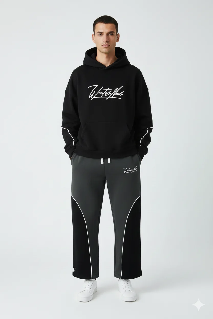 Pantalon de survêtement ample Sweat à capuche Noir