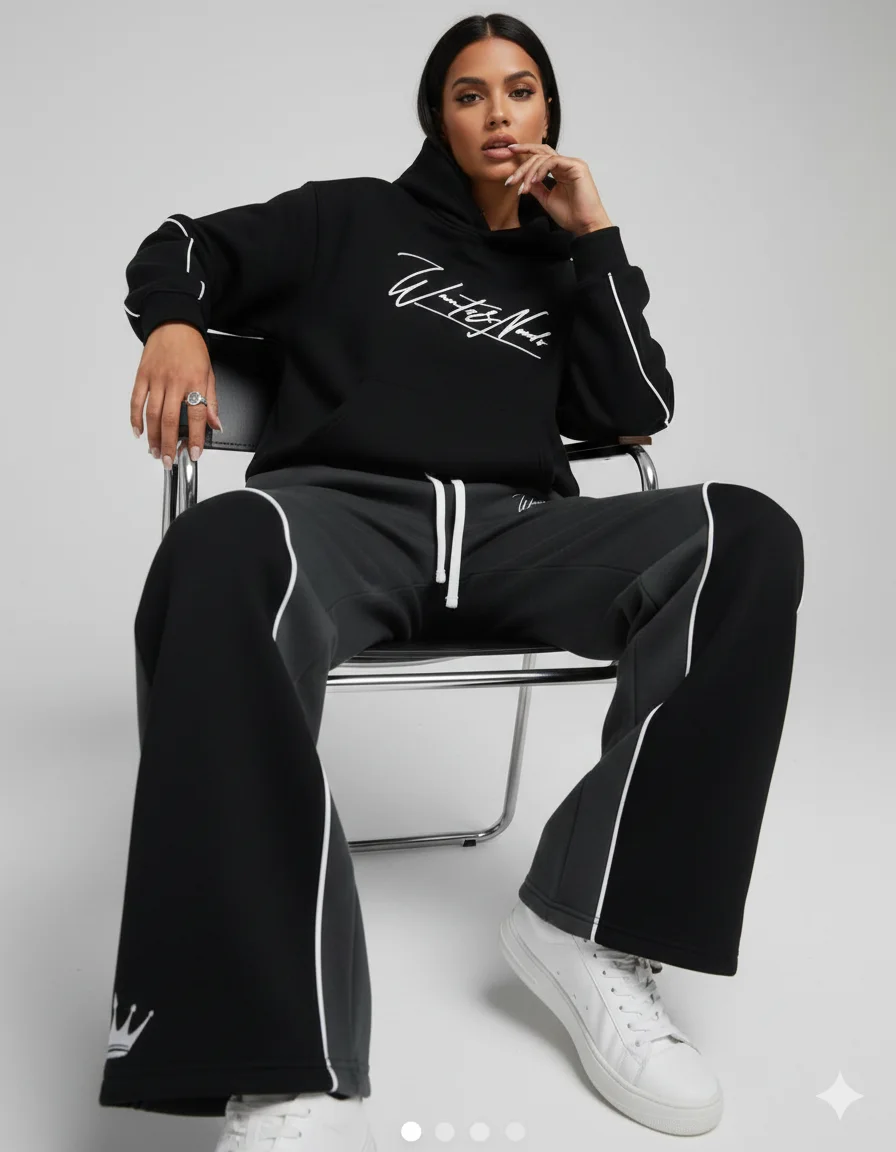 Pantalon de survêtement ample Sweat à capuche Noir