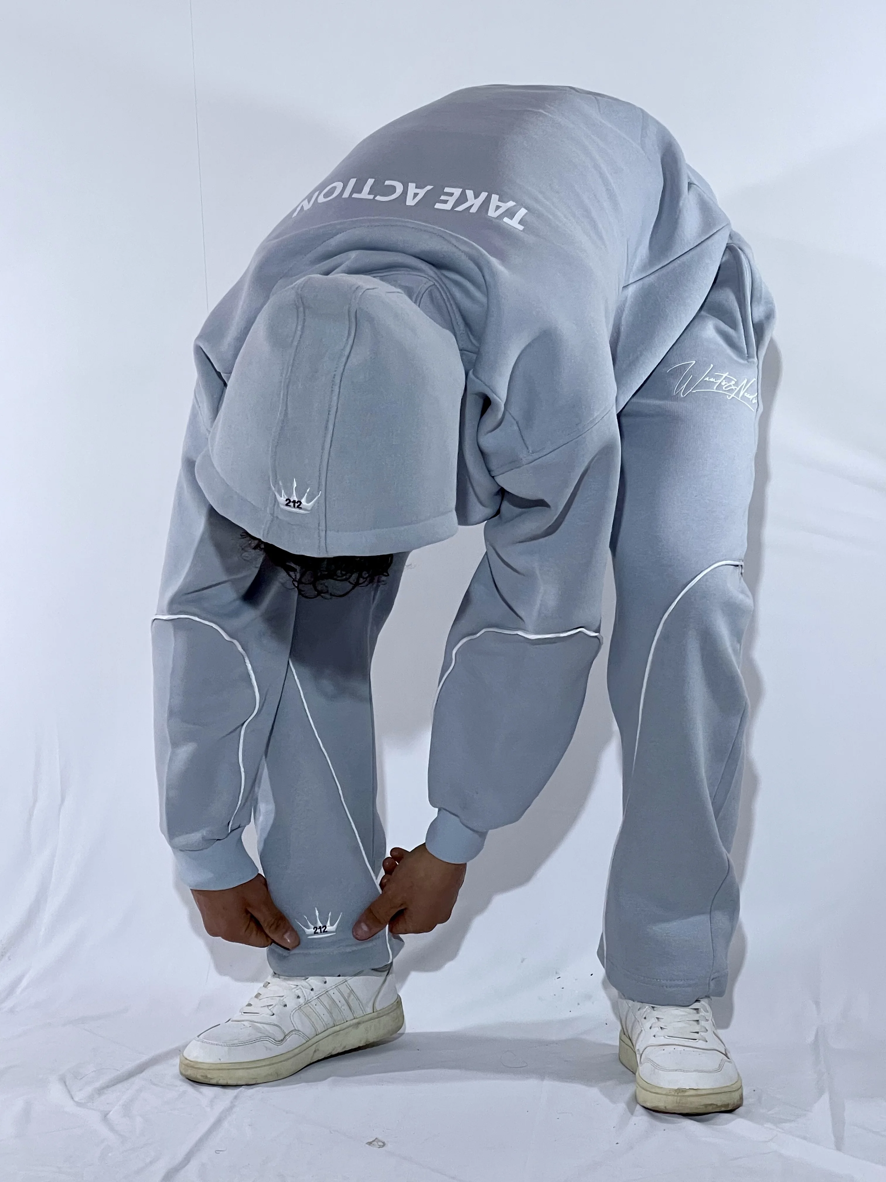 Pantalon de survêtement ample Sweat à capuche gris