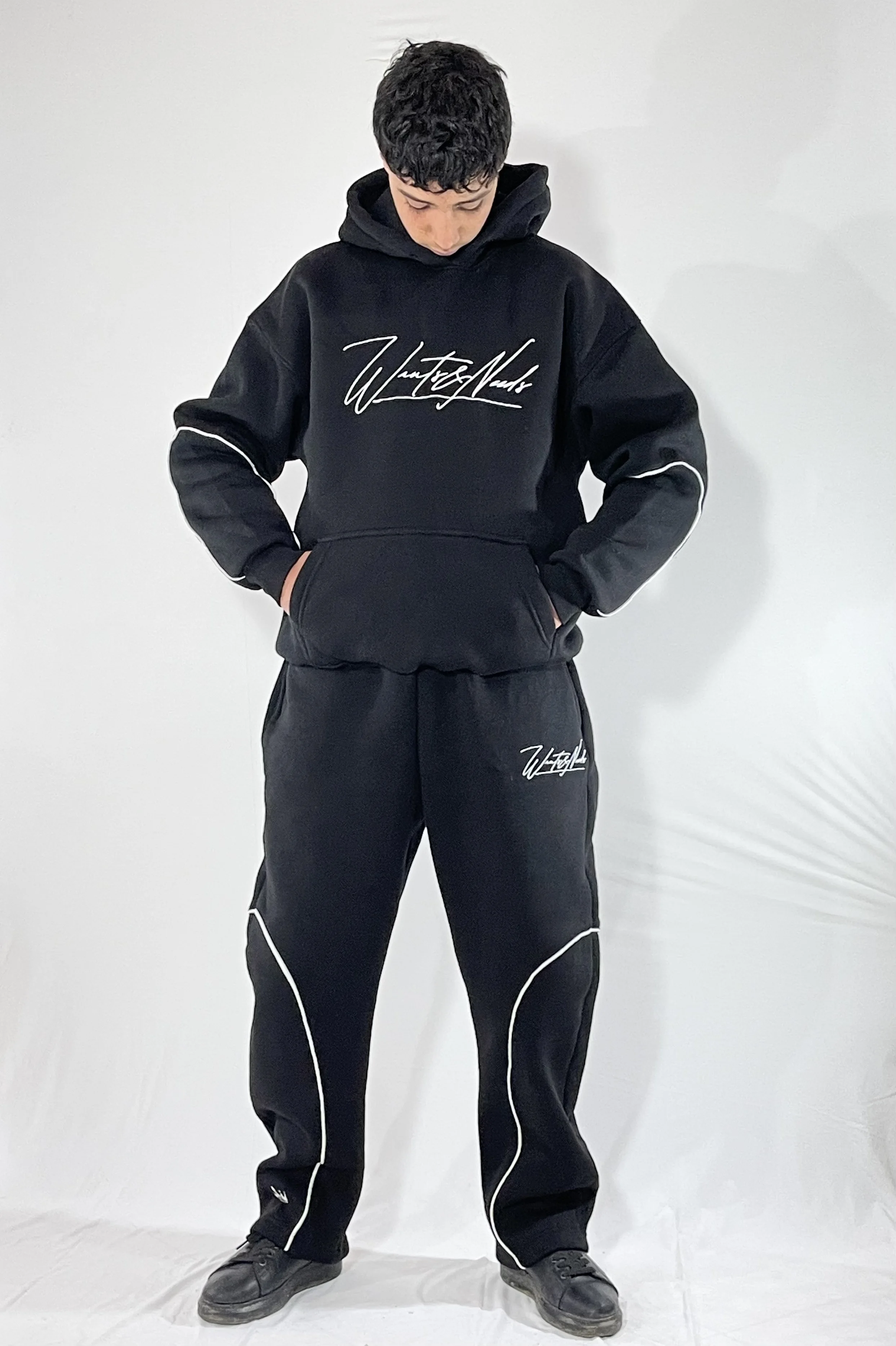 Pantalon de survêtement ample Sweat à capuche Noir