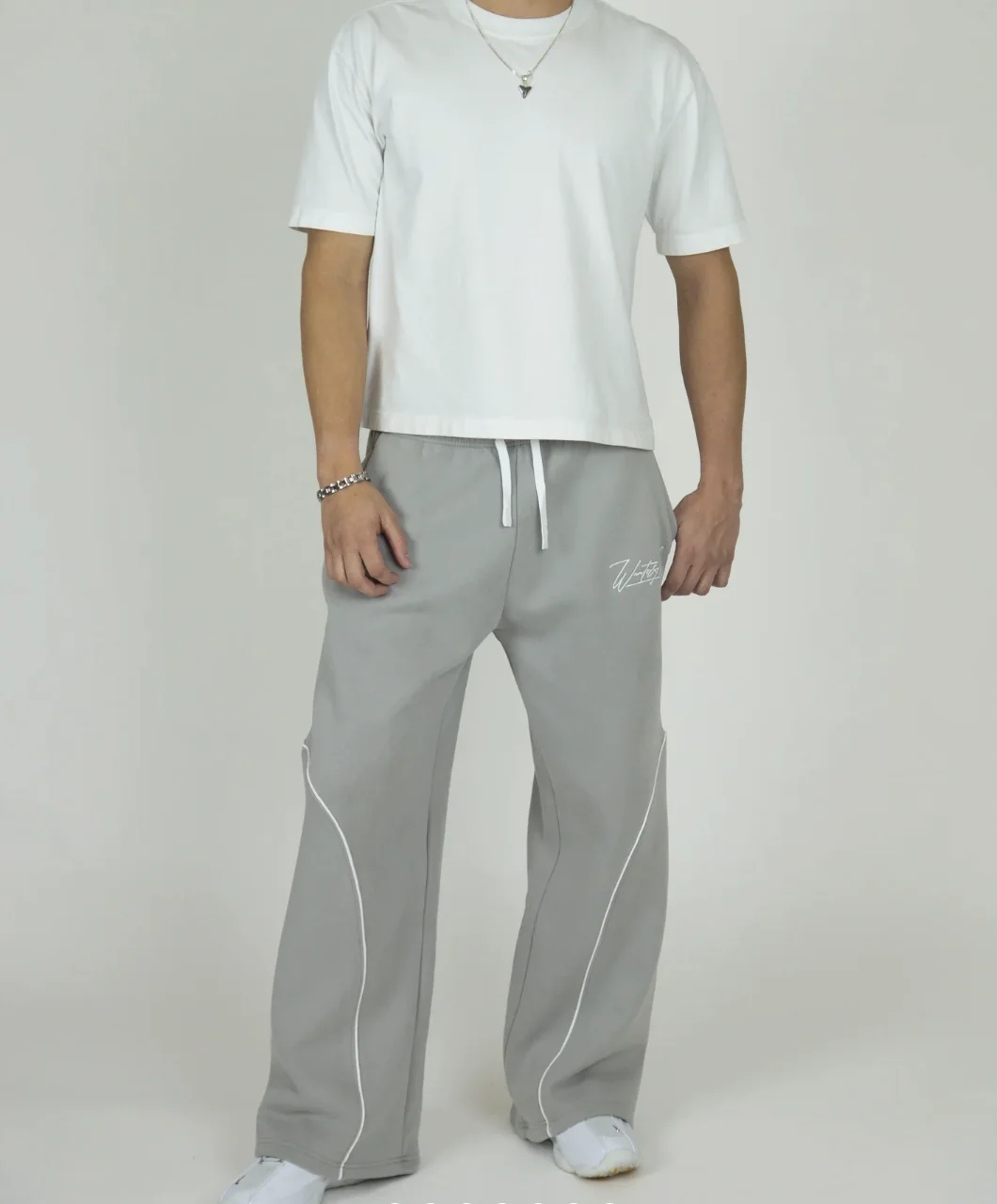 Pantalon de survêtement Gris ample