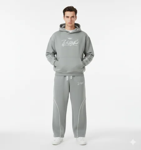 Pantalon de survêtement ample Sweat à capuche gris