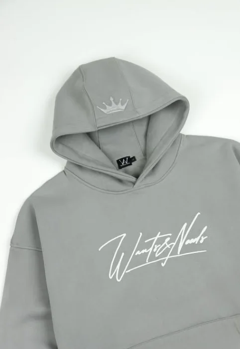 Sweat à capuche gris